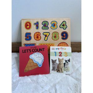 Puzzle and Books Toddler Number Themed Puzzle & Book Bundle